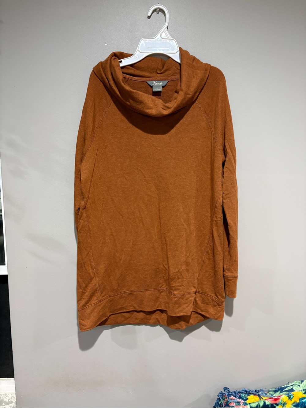 Natural Reflections Burnt Orange Cowl Neck Sweater